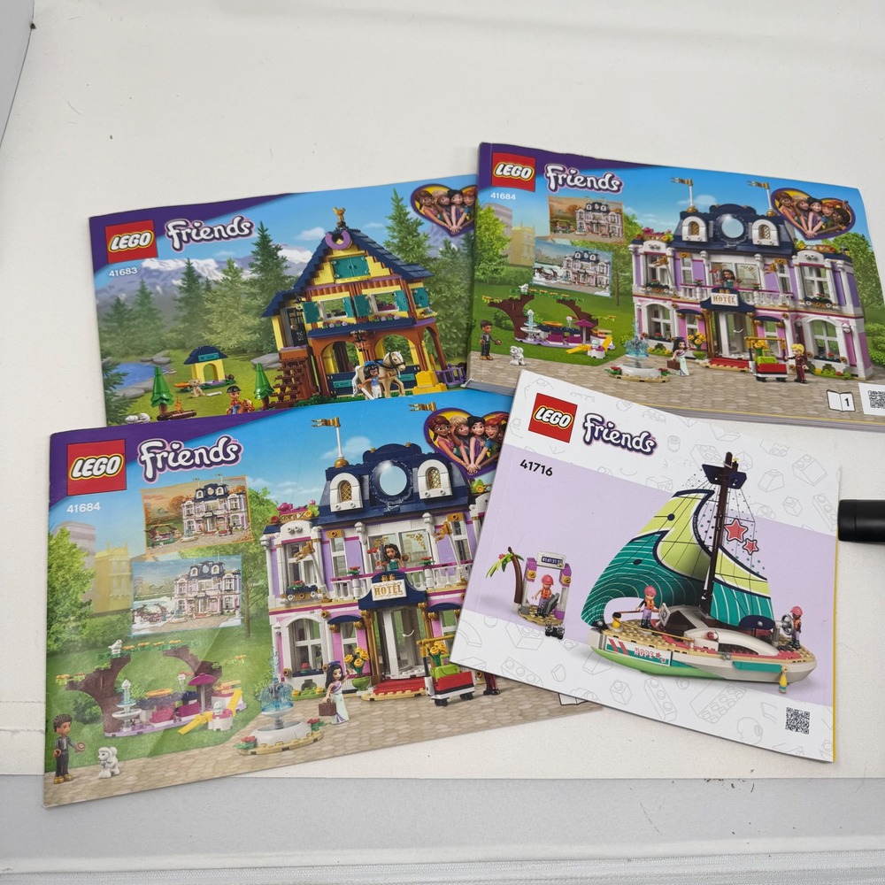 LEGO Friends Instruction Manuals Lot 41684 41683 41716 Grand Hotel Forest Horse